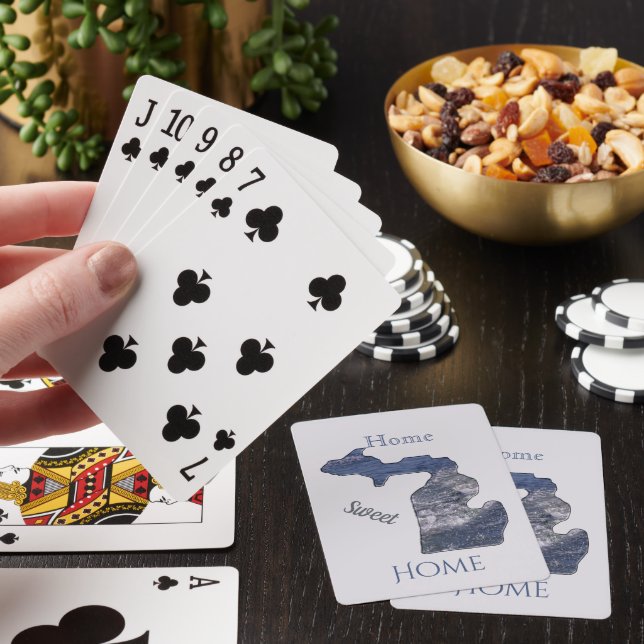 Jeu De Cartes Vagues en forme du Michigan  (In Situ)