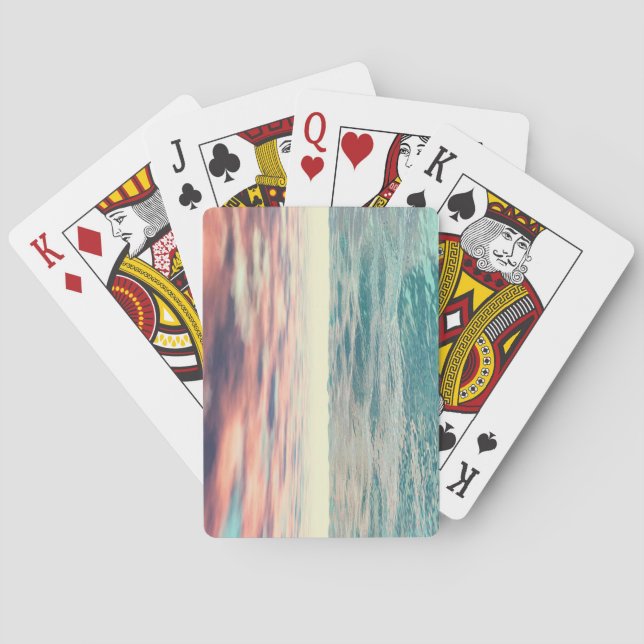 Jeu De Cartes Vagues turquoise (dos)