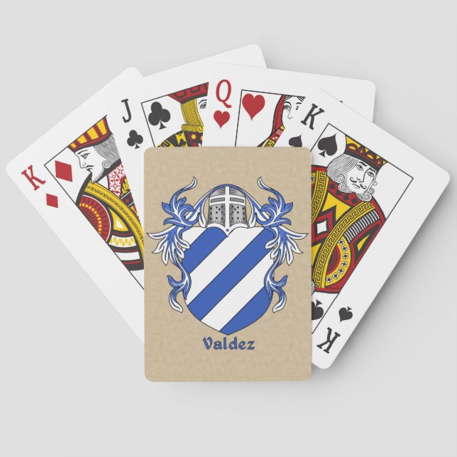 Jeu De Cartes Valdez Bouclier héraldique avec mantelage (dos)