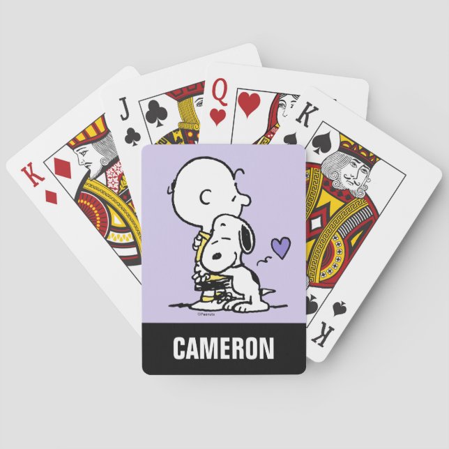 Jeu De Cartes Valentine Charlie Brown & Snoopy Jouer des cartes (dos)