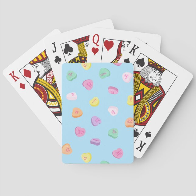 Jeu De Cartes Valentines Day Candy Hearts Motif (dos)