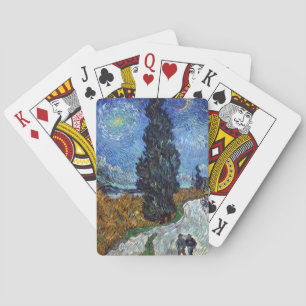 Jeu De Cartes Van Gogh Road Avec Cyprès Impressionnisme