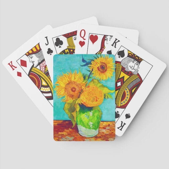 Jeu De Cartes Van Gogh Sunflowers  (dos)