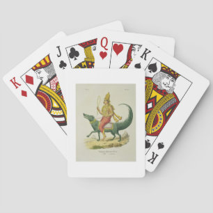 Jeu De Cartes Varuna, Dieu des Océans, gravée par Charles Eti
