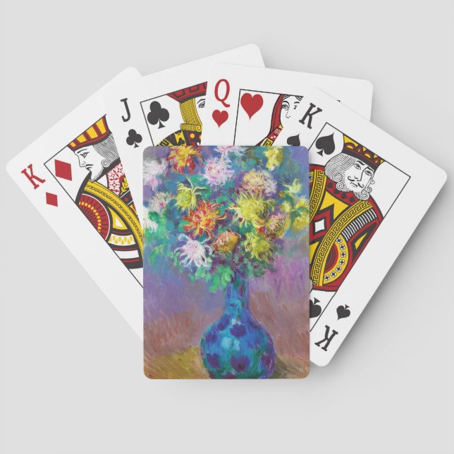 Jeu De Cartes Vase de Chrysanthemums peinture Claude Monet (dos)