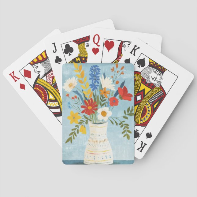 Jeu De Cartes Vase de fleurs d'été (dos)