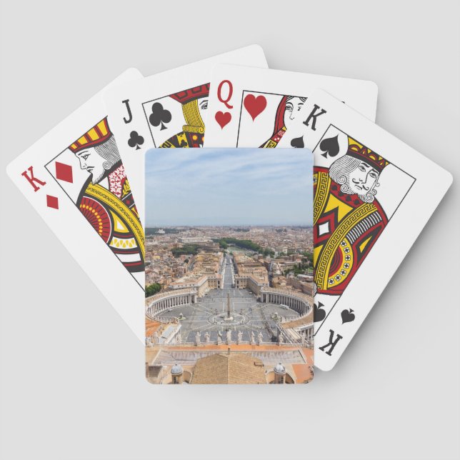 Jeu De Cartes Vatican, Italie : Vue aérienne Carré de Saint-Pier (dos)