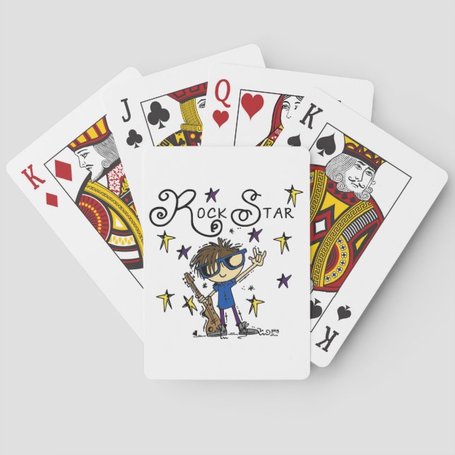 Jeu De Cartes Vedette du rock de brune (dos)