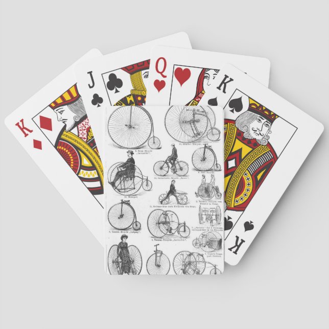 Jeu De Cartes Vélo à grande roue Penny Farthing (dos)