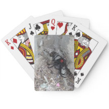 Vélo noir veuve Jouer des cartes