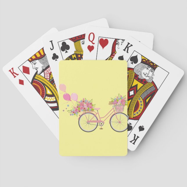 Jeu De Cartes Vélo Whimsical Rose (dos)