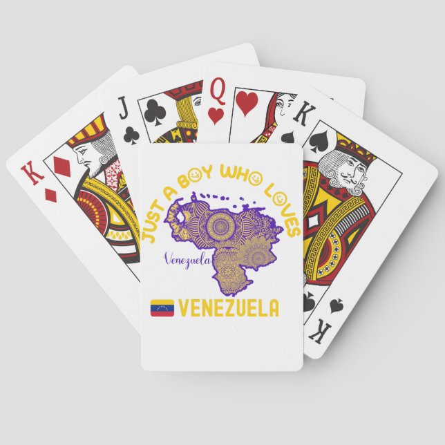 Jeu De Cartes Venezuela Pays d'Amérique du Sud (dos)