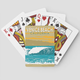 Jeu De Cartes Venice Beach California Travel Art Vintage
