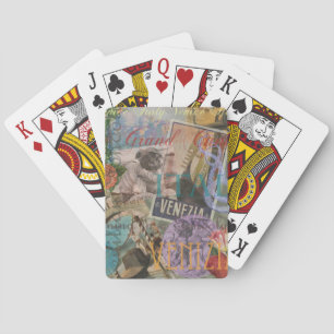 Jeu De Cartes Venise Italie Voyage Vintage Joli Art Coloré
