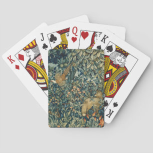 Jeu De Cartes VERDURE, ANIMAUX FORESTIERS Pheasant, Fox, Feuille