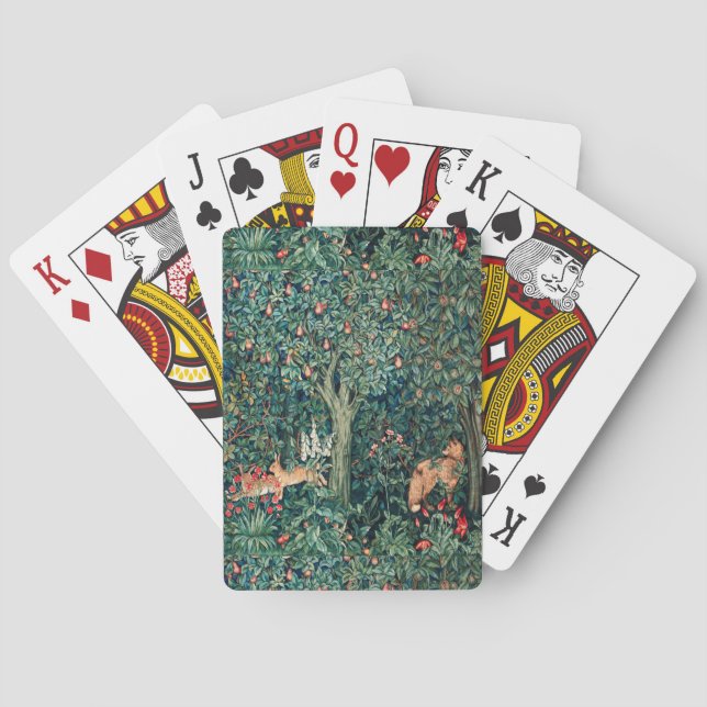 Jeu De Cartes VERDURE, Hares d'ANIMAUX FORESTIERS, Renard, Flora (dos)