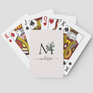 Jeu De Cartes Verdure monogramme moderne