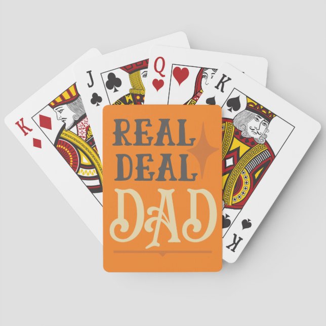 Jeu De Cartes Véritable Deal Papa Fête des pères Poker Nuit (dos)