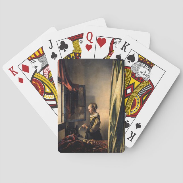 Jeu De Cartes Vermeer - Fille lisant une lettre à une fenêtre ou (dos)