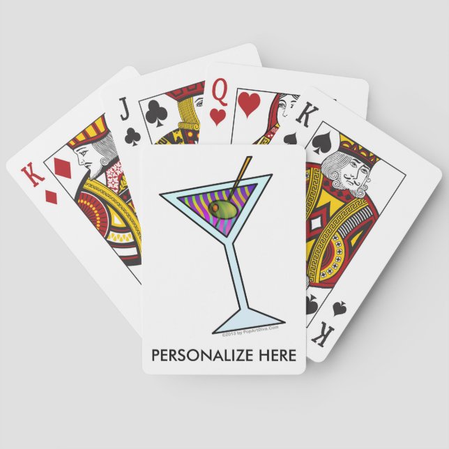 JEU DE CARTES VERRE DE MARTINI (dos)