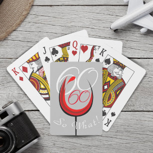 Jeu De Cartes Verre rouge positif 60 donc quel 60e anniversaire