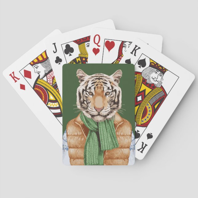 Jeu De Cartes Vers le bas tigre de gilet (dos)