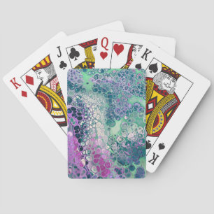 Jeu De Cartes Verse acrylique sirène, Cool coloré Abstrait