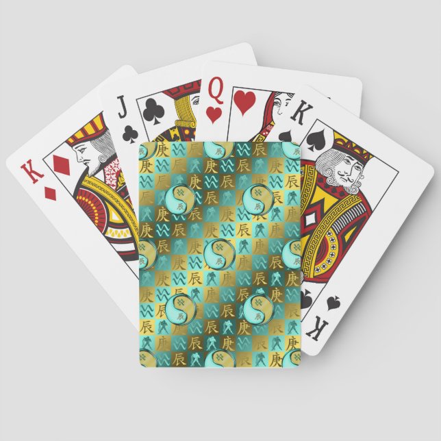 Jeu De Cartes Verseau & Dragon de Métal (dos)