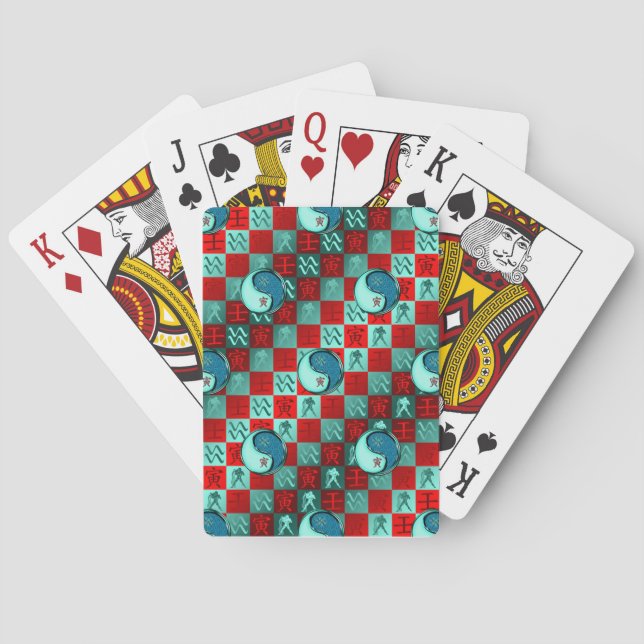 Jeu De Cartes Verseau & Tigre d'eau (dos)