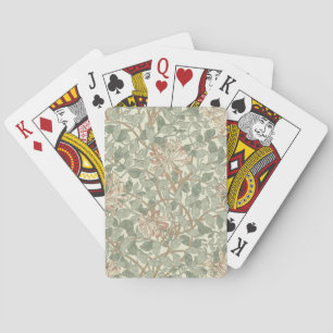 Jeu De Cartes Vert doux Vintage William Morris Honeysuckie