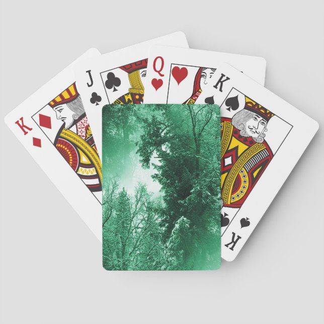 Jeu De Cartes Vert hiver... (dos)