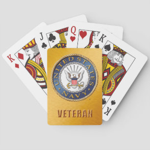 Jeu De Cartes Vétérinaire de la marine américaine à vélo Jouer d