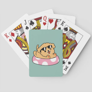Jeu De Cartes Vibes d'été Chien - Chiot flottant avec lunettes d