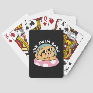 Jeu De Cartes Vibes d'été Chien - Chiot flottant avec lunettes d