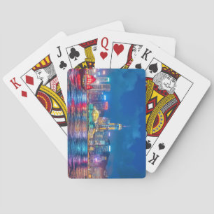 Jeu De Cartes Victoria Harbour & Hong Kong Skyline à la nuit