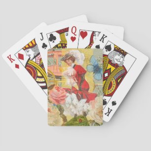 Jeu De Cartes Victorian Lady Woman Fun Carriage