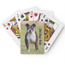 Vieille règle de chiens de boxeur