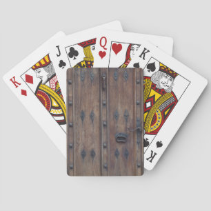 Jeu De Cartes Vielle porte espagnole en bois avec boulons