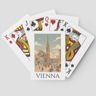 Jeu De Cartes Vienne Autriche Café Culture Voyage Vintage