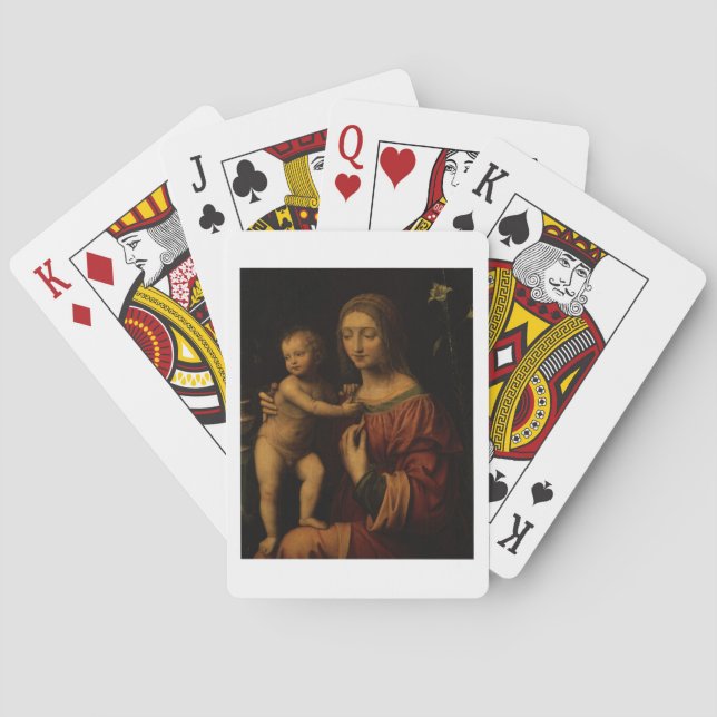 Jeu De Cartes Vierge à l'Enfant (huile sur panneau) 2 (dos)