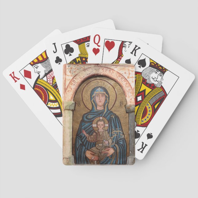 Jeu De Cartes Vierge Marie et mosaïque de Jésus (dos)