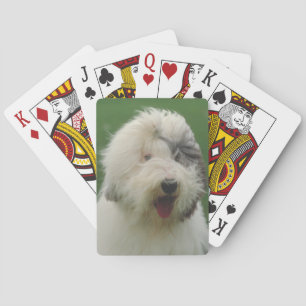 Jeu De Cartes Vieux anglais Sheepdog Chien Jouer des cartes
