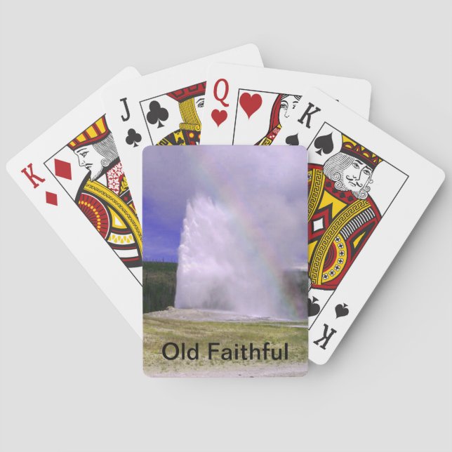 Jeu De Cartes Vieux fidèles dans le parc national de Yellowstone (dos)