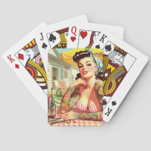 Jeu De Cartes Vieux vintage de l'école