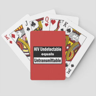 Jeu De Cartes VIH non détectable égale VIH non transmettable
