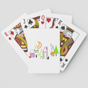 Jeu De Cartes village halloween personnalisé noir orange violet