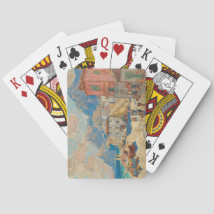 Jeu De Cartes Ville côtière en Espagne (Paysage espagnol Vintage