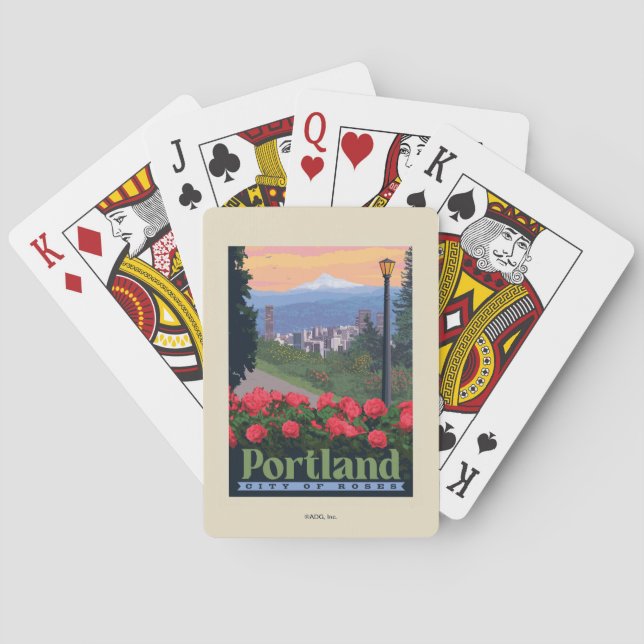 Jeu De Cartes Ville de Rose | Portland, Oregon (dos)