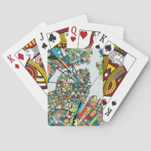 Jeu De Cartes Ville Etats-Unis de Boston