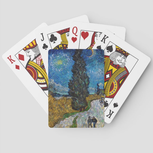 Jeu De Cartes Vincent van Gogh - Route avec Cypress et Star (dos)